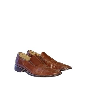 Men Vintage Brown Leather Slip On shoes By Stacy Adams Size 13M/Designer Shoes
